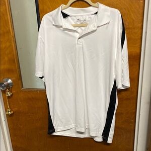 Exertek Large White and Black Polo Shirt